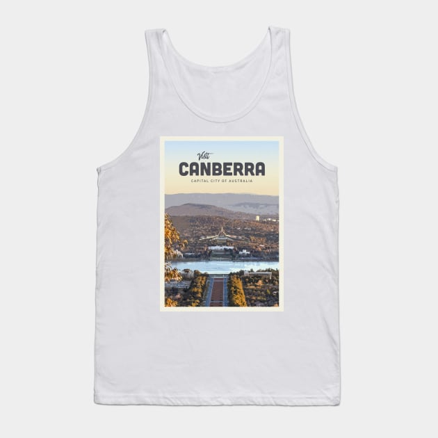 Visit Canberra Tank Top by Mercury Club